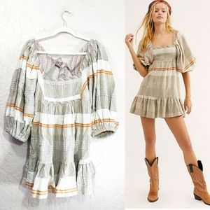 Free People All Lined Up Mini Dress Medium